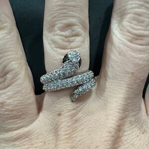 Elegant Silver Snake Ring
